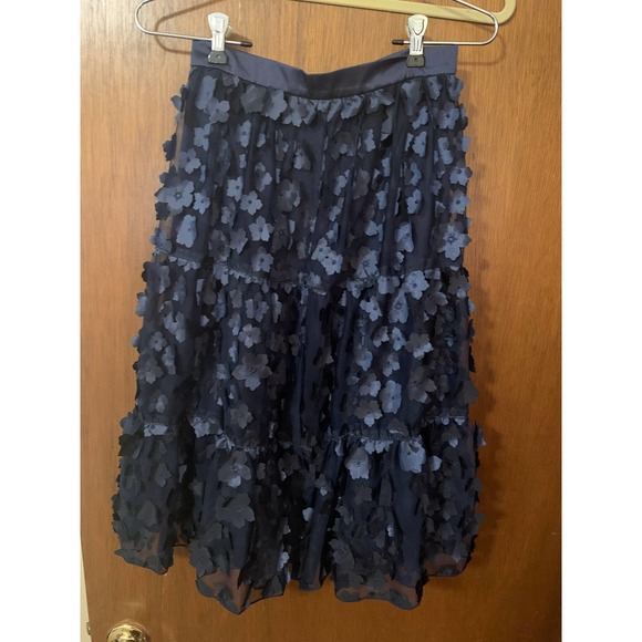 Eva Franco Dresses & Skirts - NWT EVA FRANCO BLUE DRESSY FLOWER SKIRT; SIZE O